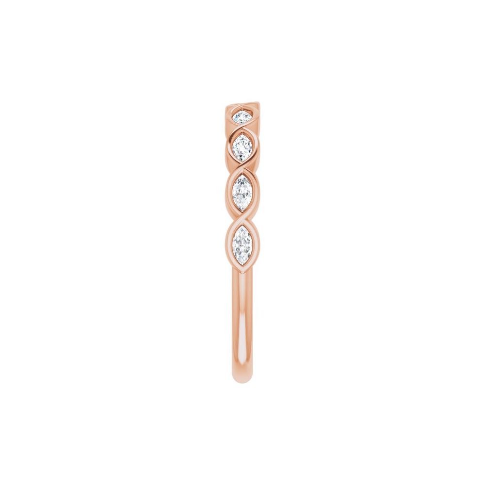 14K Rose 1/4 CTW Natural Diamond Anniversary Band