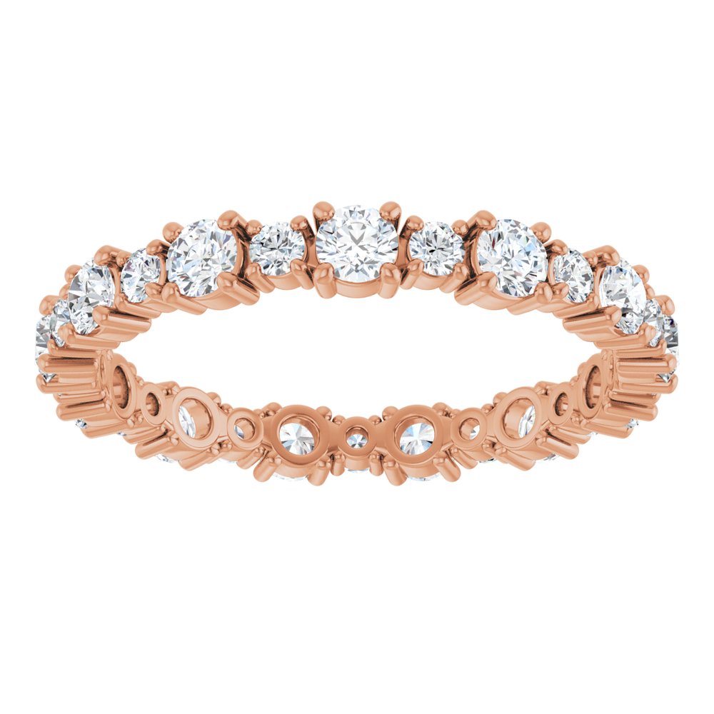 14K Rose 1 1/5 CTW Lab-Grown Diamond Eternity Band
