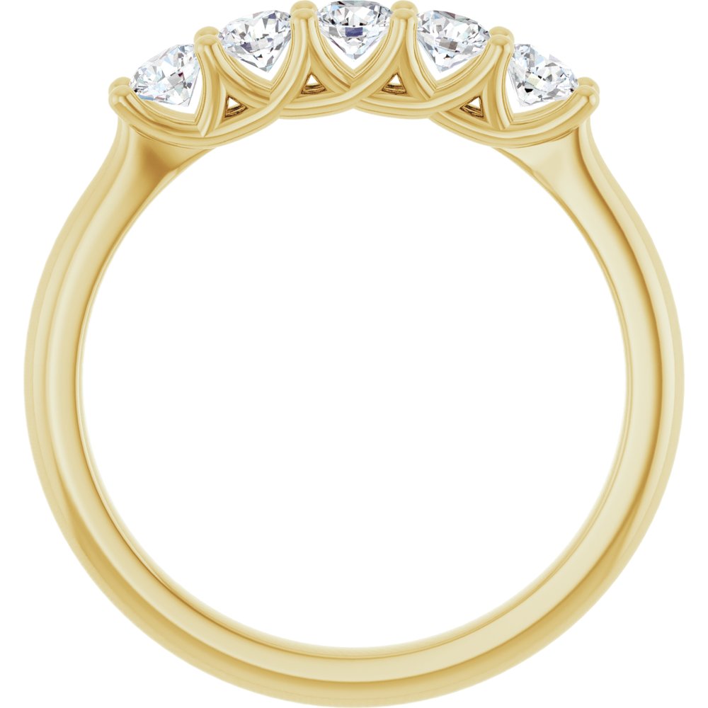 14K Yellow 1/2 CTW Natural Diamond Anniversary Band