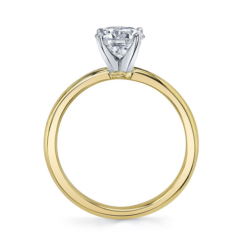 Two Tone Classic Solitaire Ring