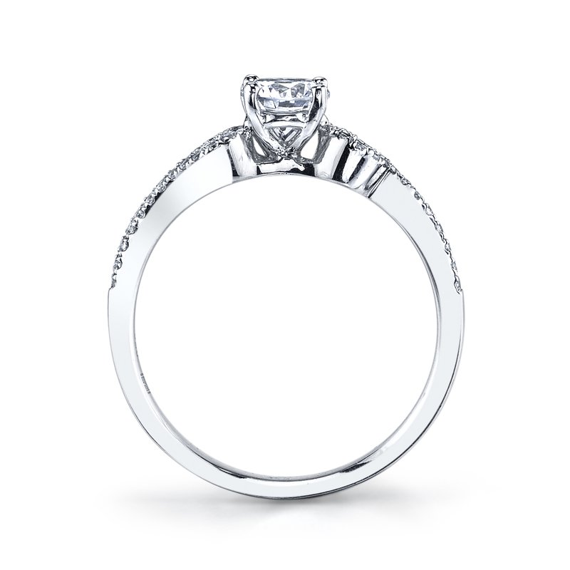 White Gold And Diamond Swirl Designer Ring