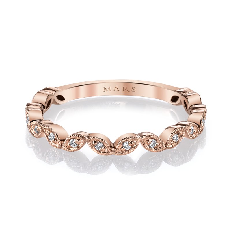 Rose Gold Diamond Designer Stackable Band