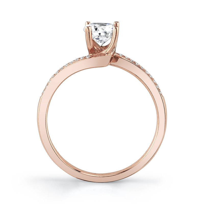 Rose Gold Swirl Engagement Ring