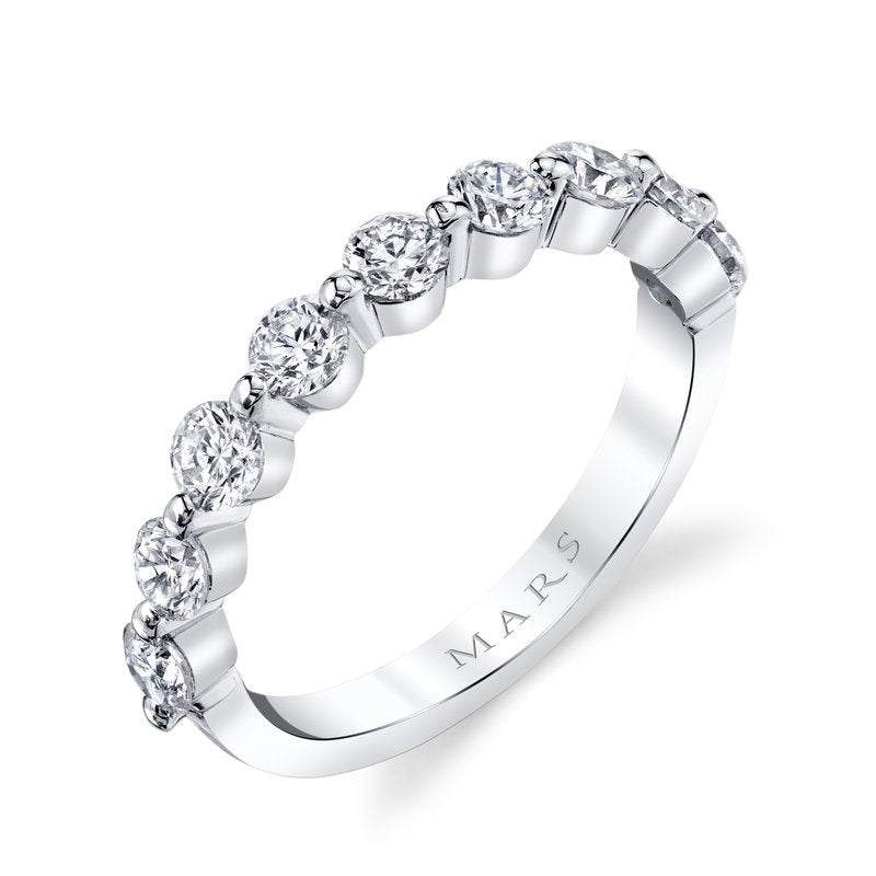 14k White Gold 1.00 CRT Shared Prong Ladies' Band