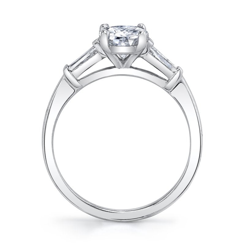 Oval Shape Three Stone Diamond Ring