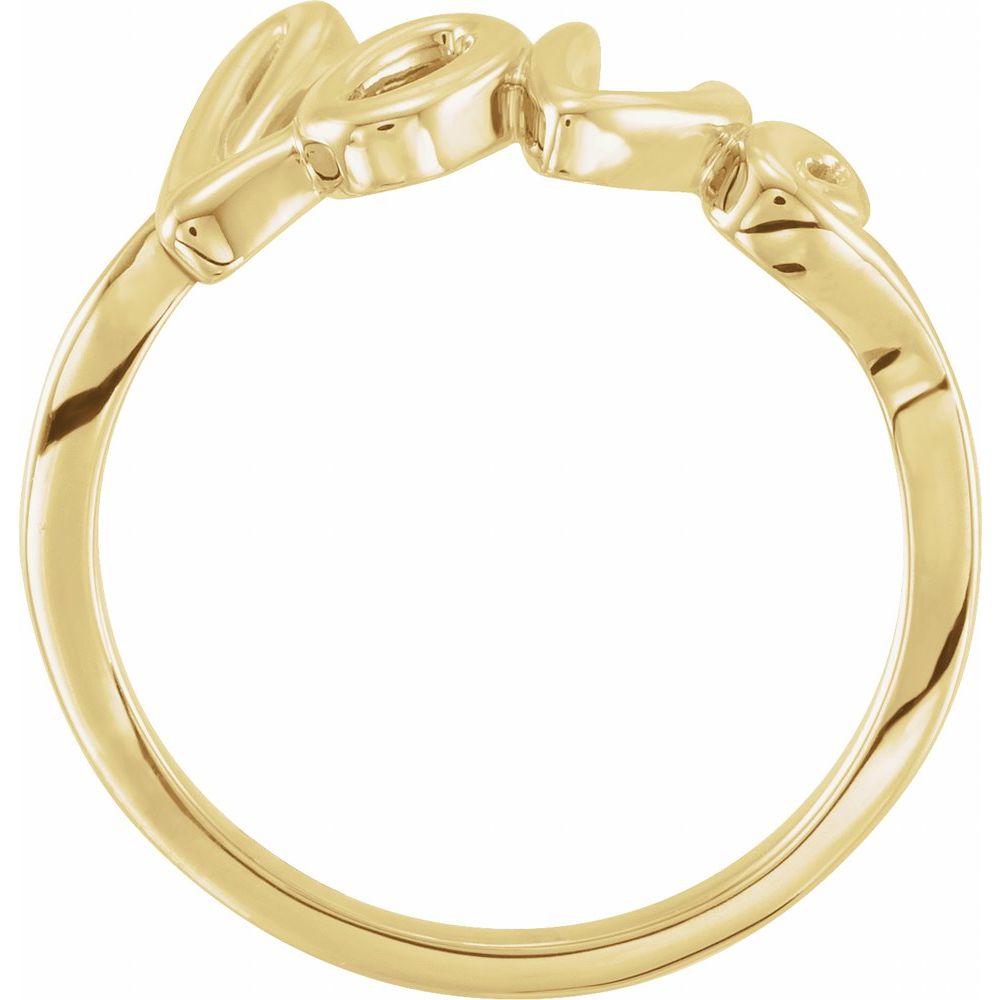 14k Yellow Gold Love Fashion Ring