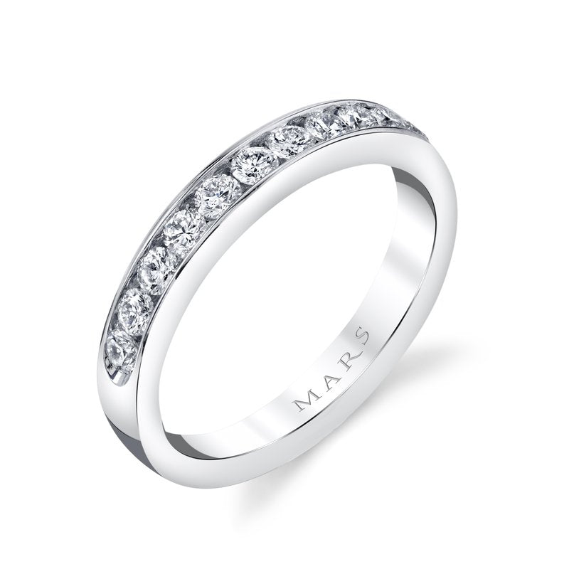 14k White Gold 0.50 CRT Channel Setting Ladies' Band