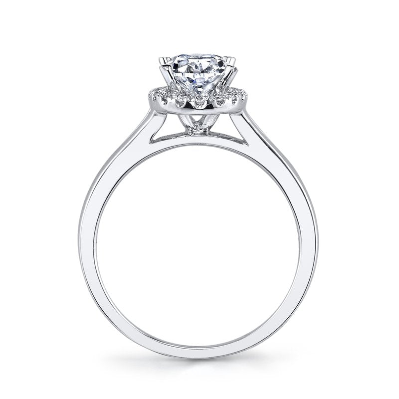 Oval Cut Halo Split Shank Solitaire
