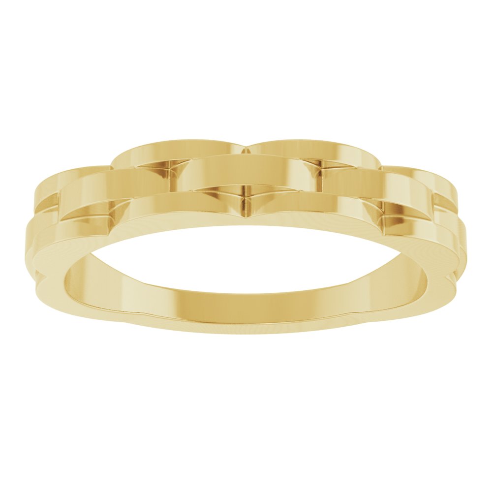 14k Yellow Gold Chain Fashion Ring