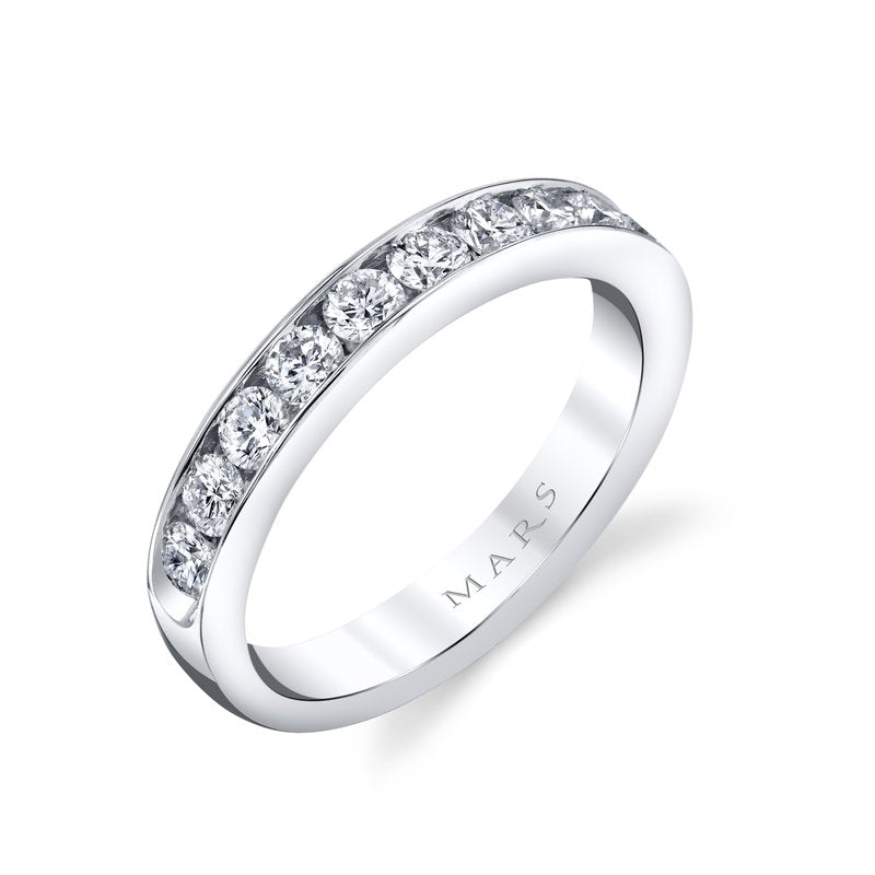 14k White Gold 0.75 CRT Channel Setting Ladies' Band