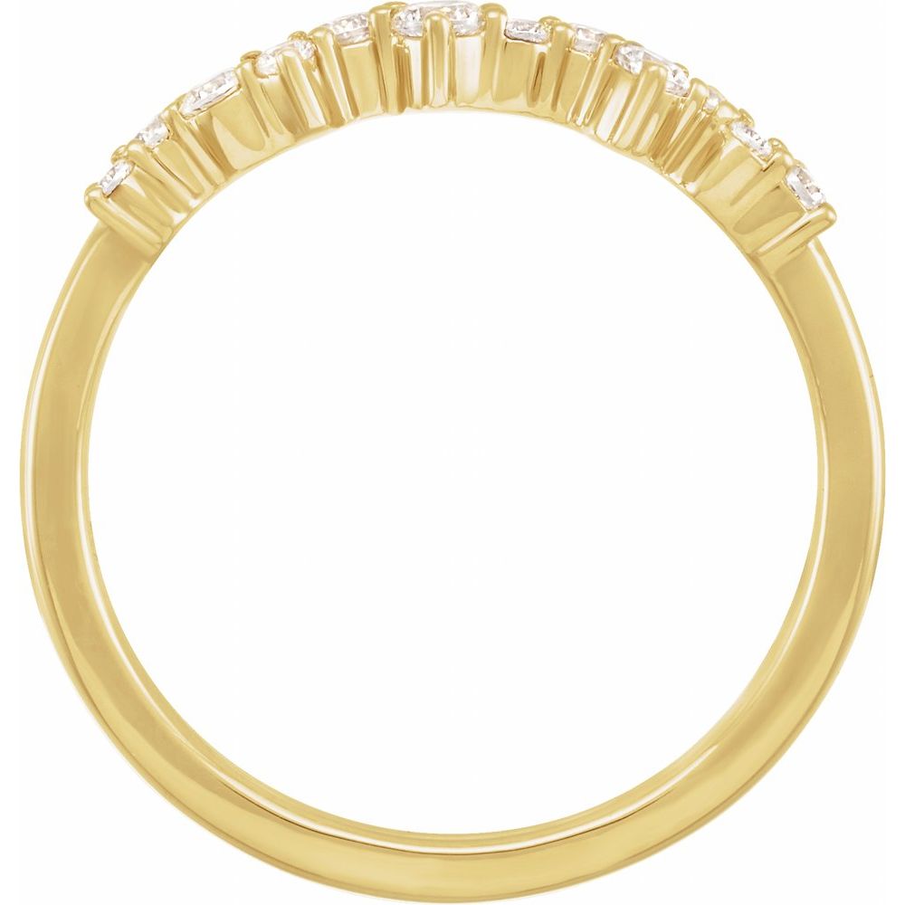 14k Yellow Gold Scattered Diamond Fashion Ring