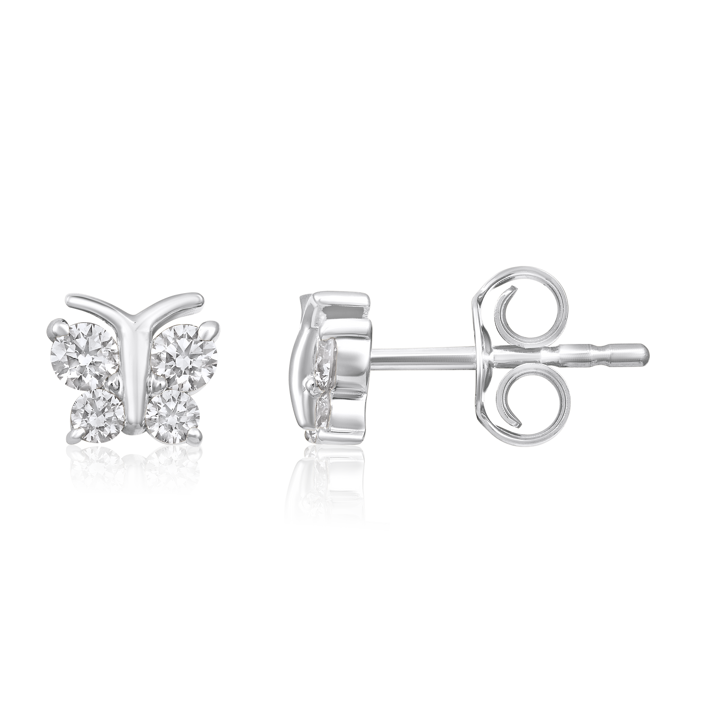 Diamond Butterfly Stud