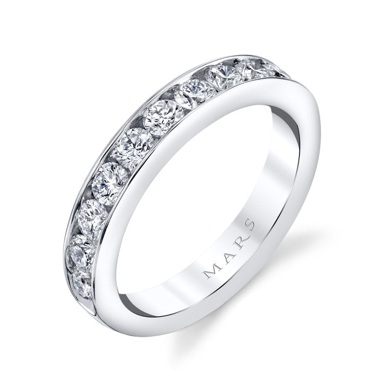 14k White Gold 1.00 CRT Channel Setting Ladies' Band