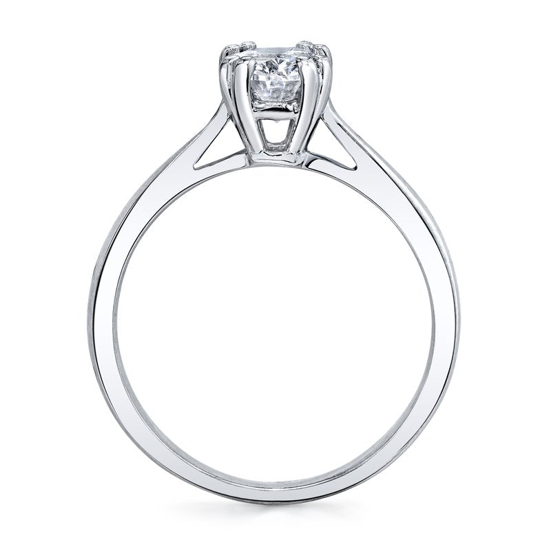 14k White Gold Engagement Ring Double Claw Set With 3.00 CRT Oval Cut Lab-Grown Diamond
