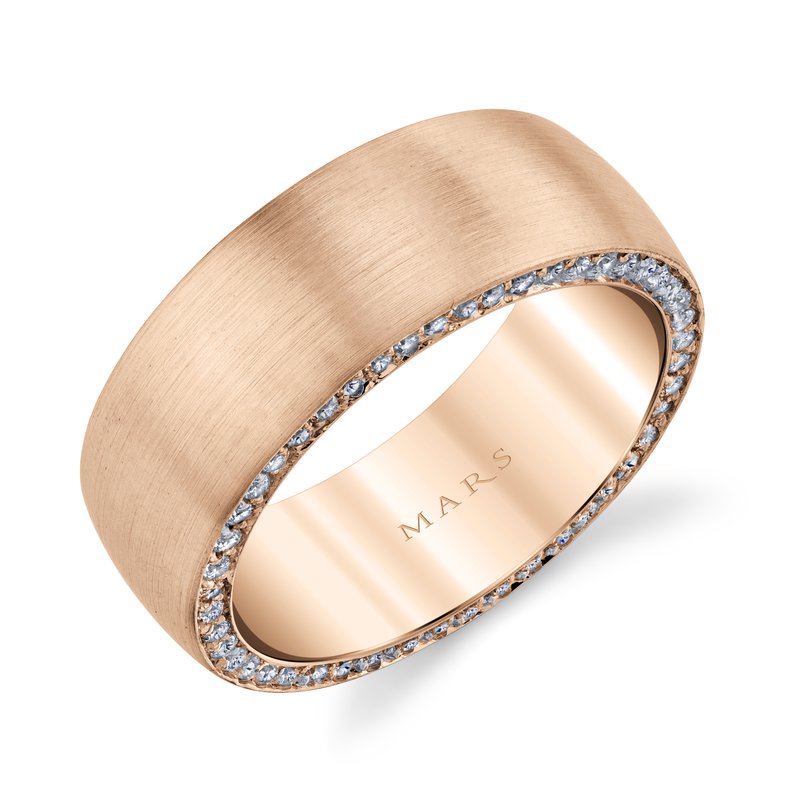 Men's 8mm Classic with 0.80 CRT Diamonds Wedding Band