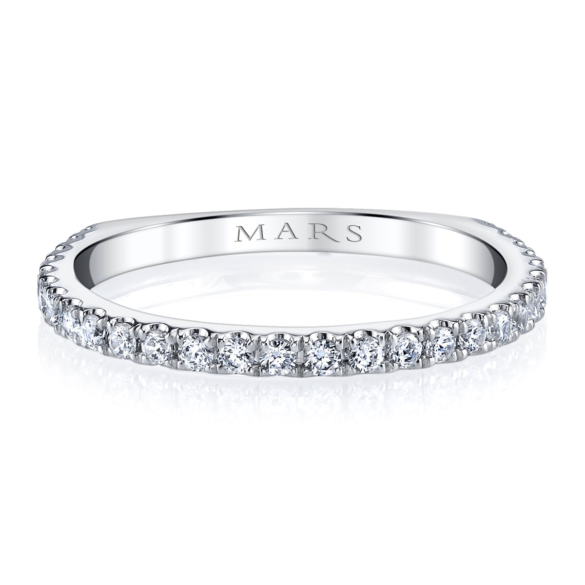 Mars Wedding Band 14K White Gold