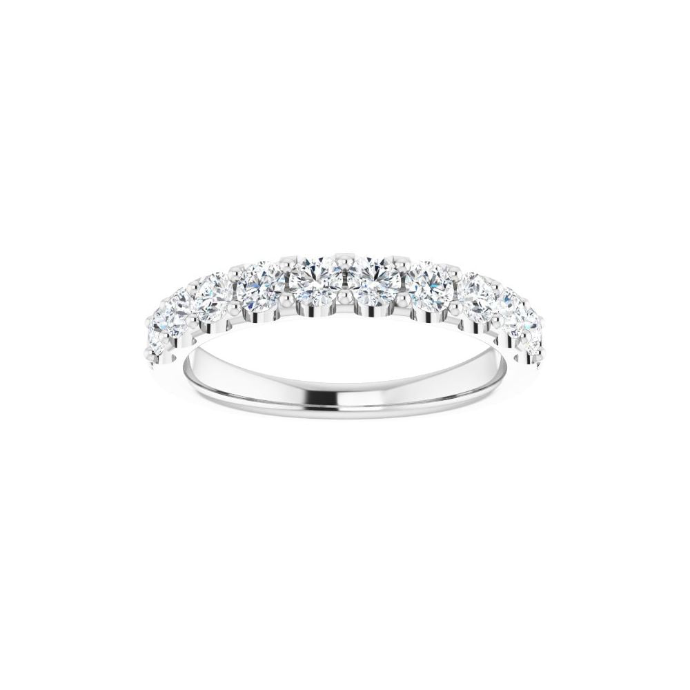 14K White 3/4 CTW Lab-Grown Diamond Anniversary Band
