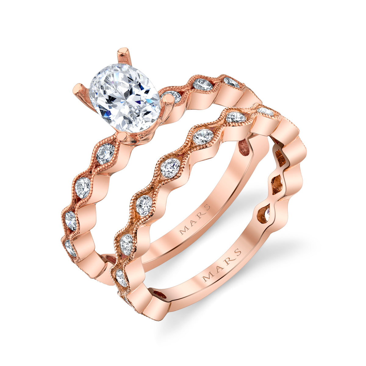 Mars Matching Wedding Band 14K Rose Gold