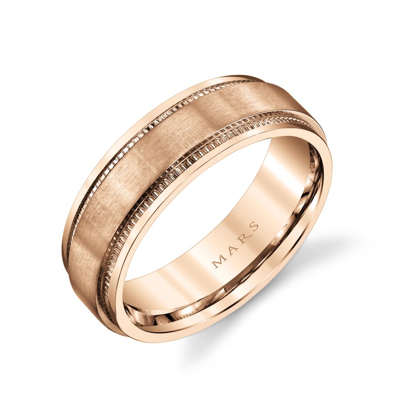 Men's 7mm Brushed Finish with Beveled Edge Wedding Band