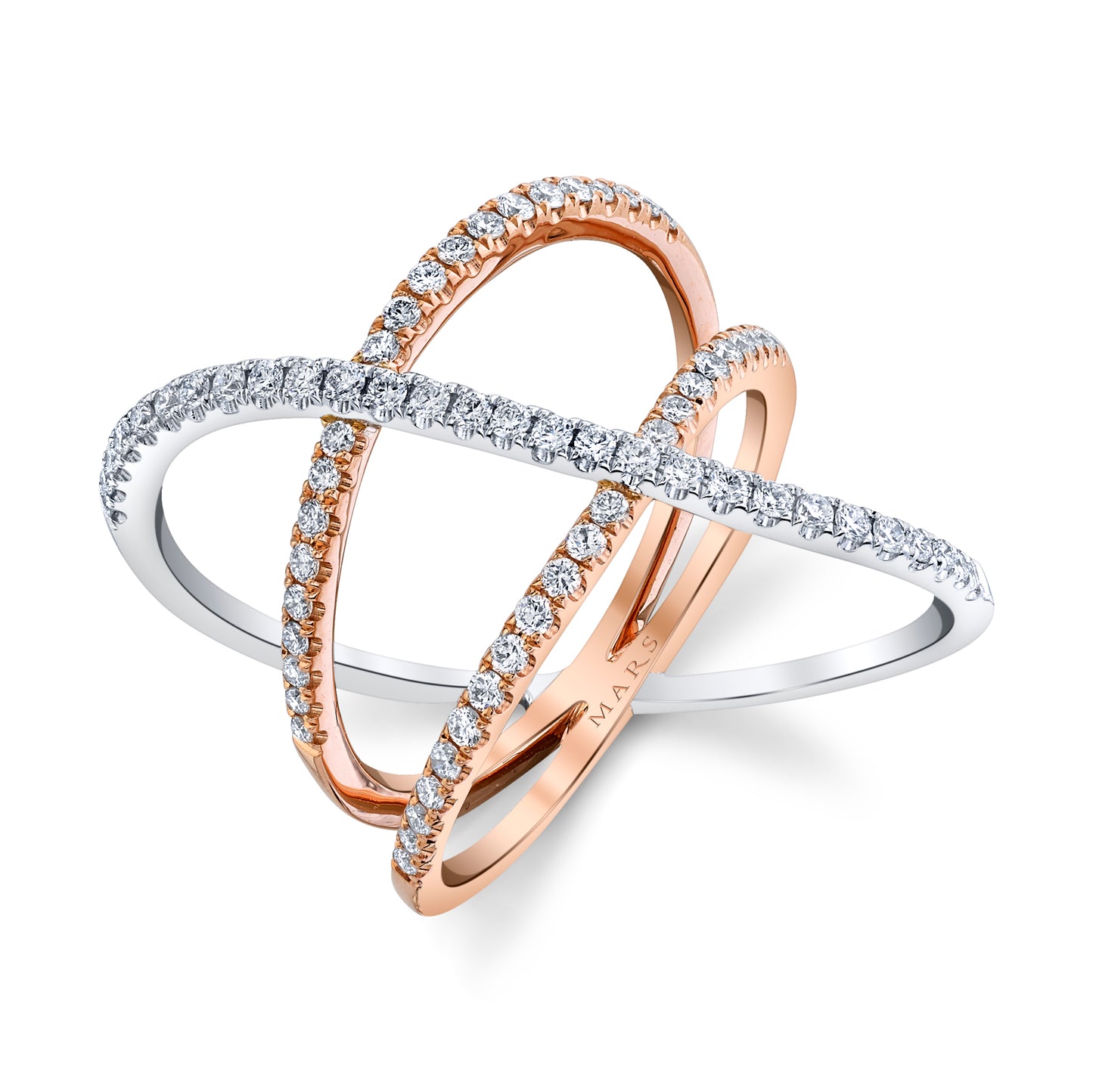 0.51 CRT Two Tone Open Concept Ring