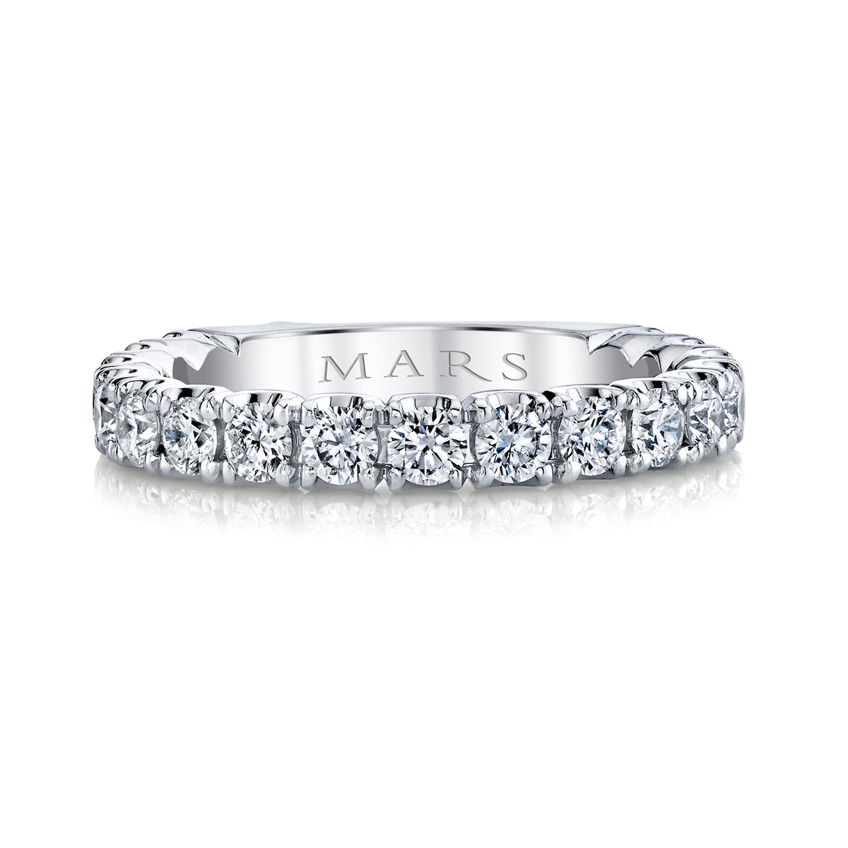 Mars Wedding Band 14K White Gold