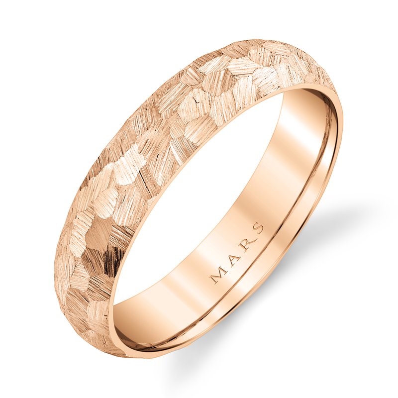 Men's 5mm Rock Hammered Finish Wedding Band