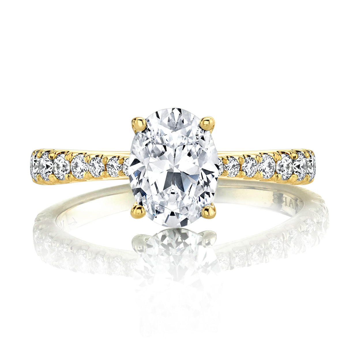 Mars Oval Engagement Ring 14K Yellow Gold