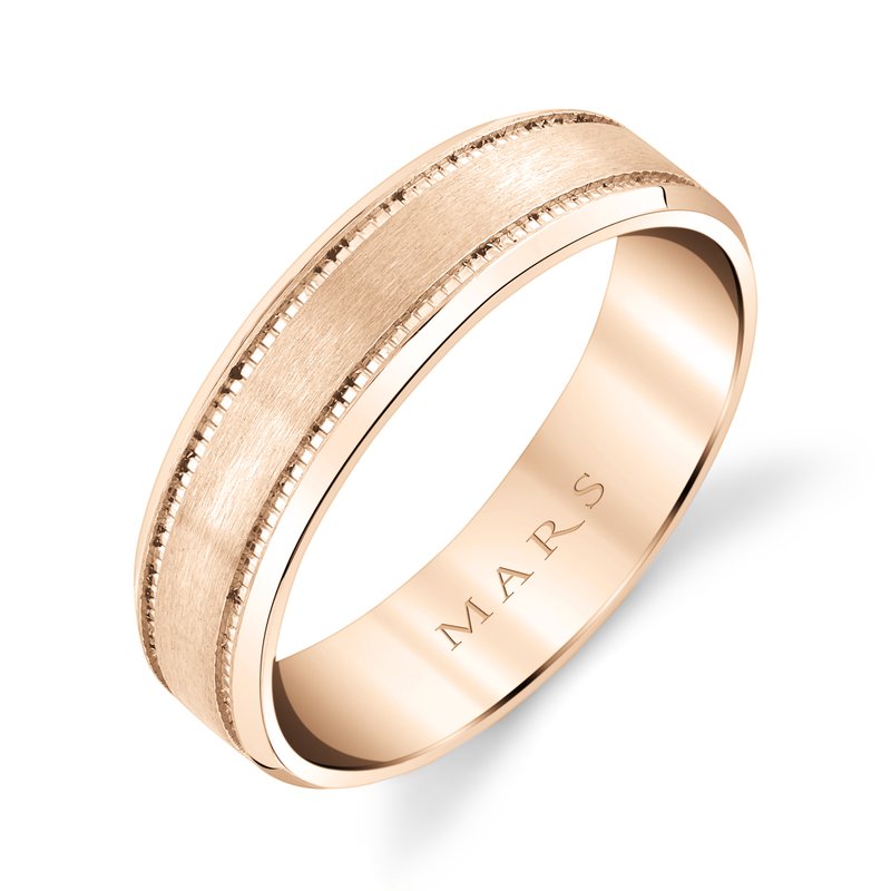 Men's 7mm Satin Finish with Milgrain Edge Wedding Band