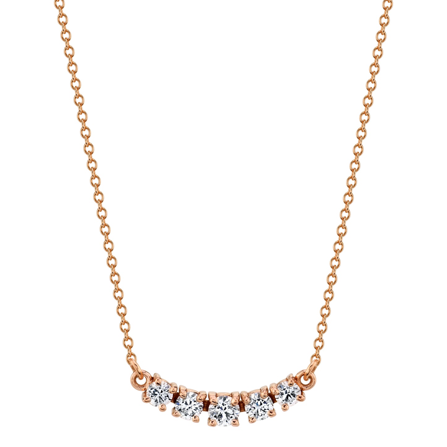 Rose Gold Graduated Diamond Pendant