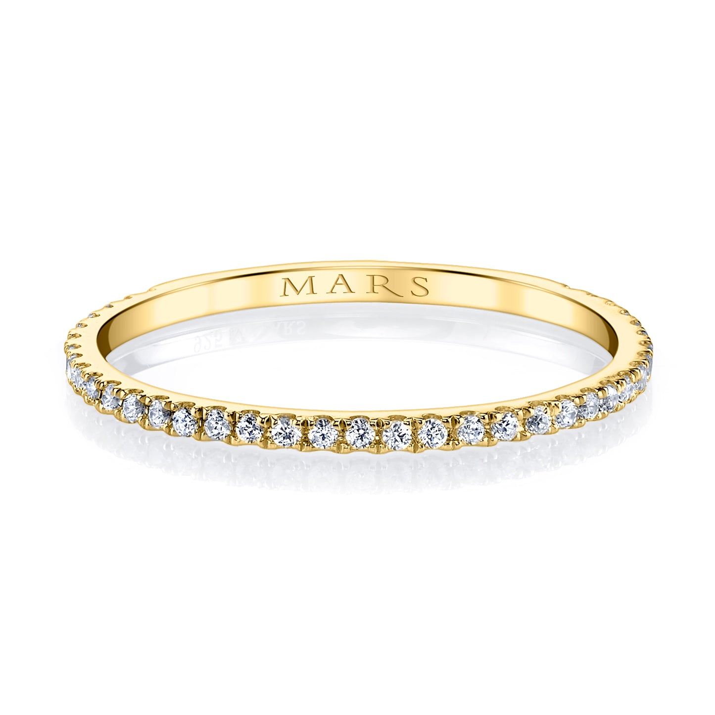 14K Yellow Gold Dainty Diamond Band (0.18 crt)