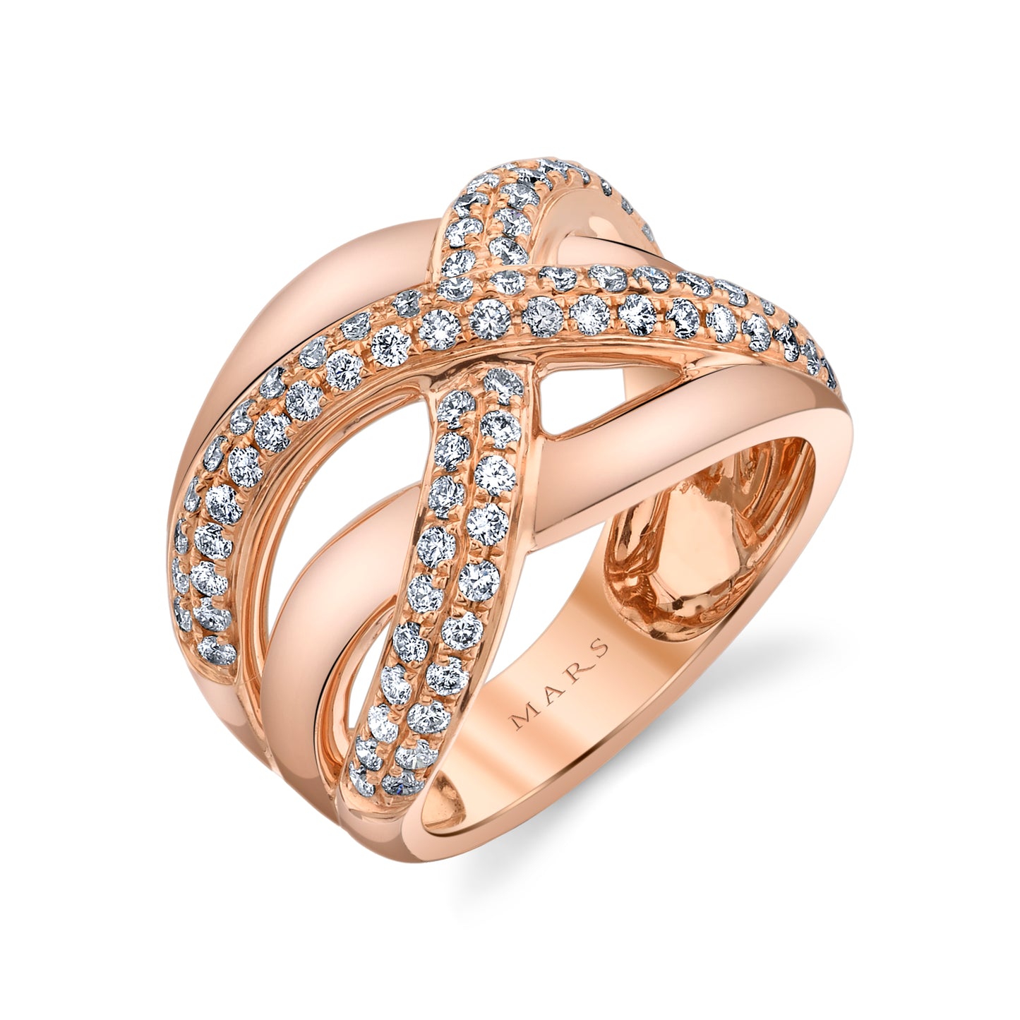 0.82 CRT Love Knot Diamond Band