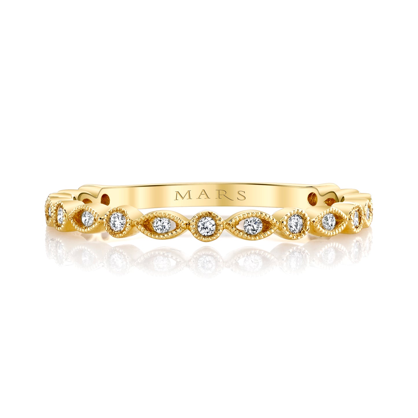 14K Yellow Gold Vintage Bloom Band