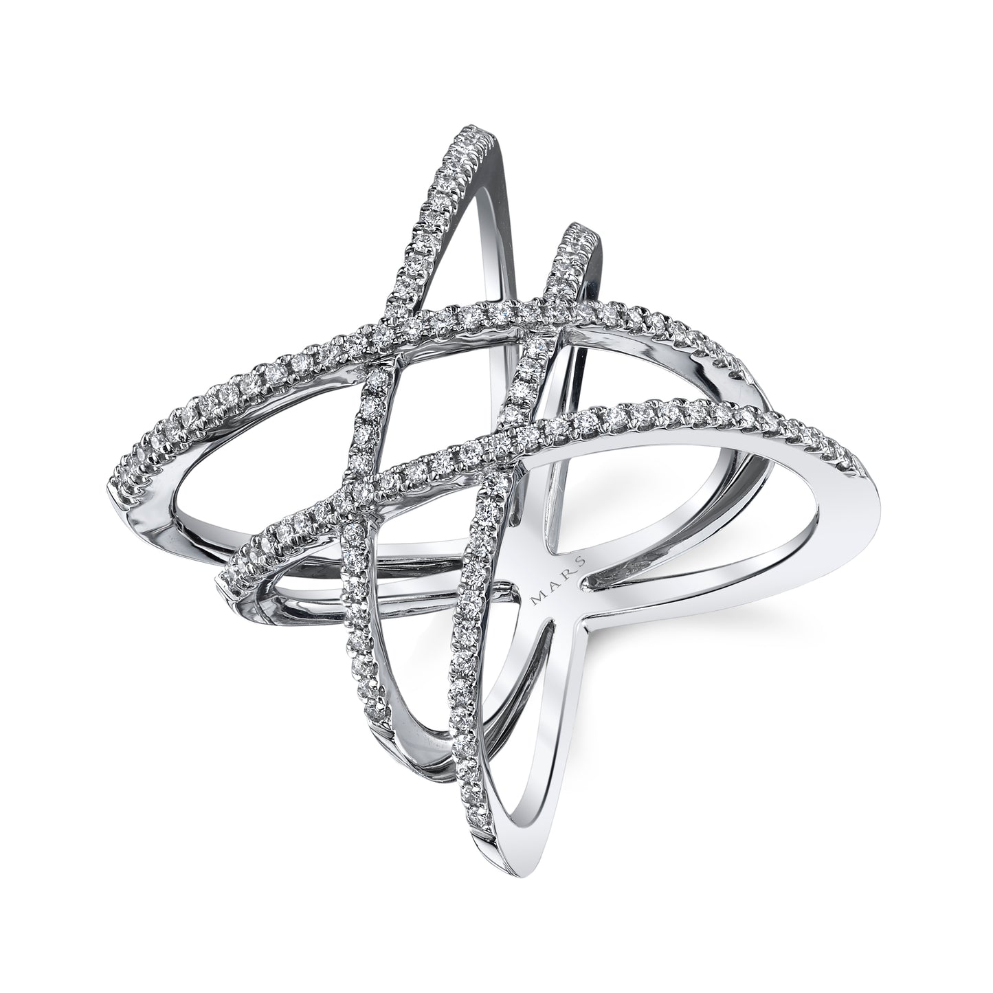 0.41 CRT Criss Cross "X" Diamond Band