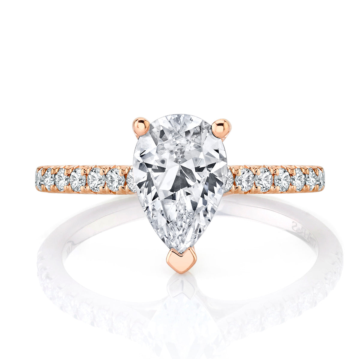 Mars Pear Engagement Ring 14K Rose Gold