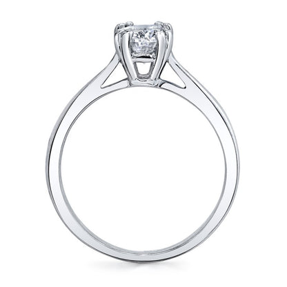 White Gold Oval Shape Diamond Ring