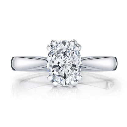 White Gold Oval Shape Diamond Ring
