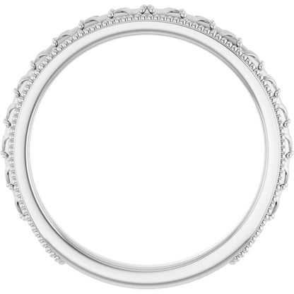 14k Gold 2.5mm Milgrain Sculptural Ladies' Band