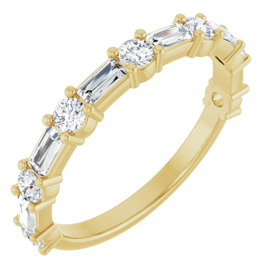 14K Yellow 3/4 CTW Natural Diamond Anniversary Band