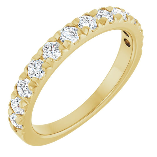 14K Yellow 3/4 CTW Natural Diamond Anniversary Ring