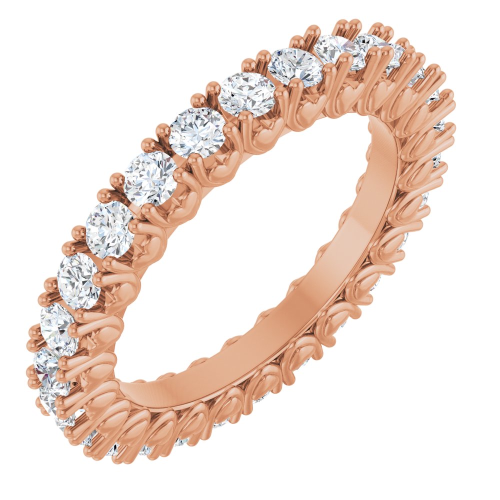14k Gold Lab-Grown Diamond Hidden Heart Eternity Band
