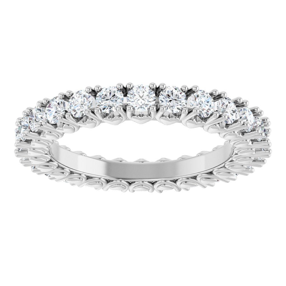 14k Gold Lab-Grown Diamond Hidden Heart Eternity Band