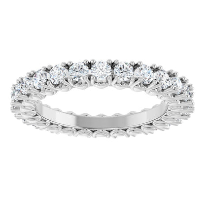 14k Gold Lab-Grown Diamond Hidden Heart Eternity Band