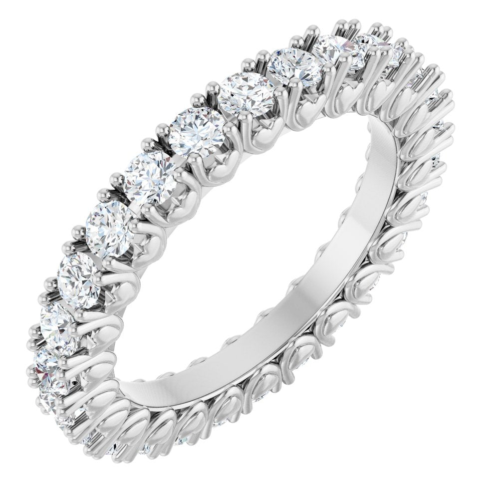14k Gold Lab-Grown Diamond Hidden Heart Eternity Band
