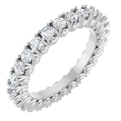 14k Gold Lab-Grown Diamond Hidden Heart Eternity Band