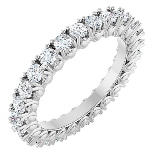 14k Gold Lab-Grown Diamond Hidden Heart Eternity Band