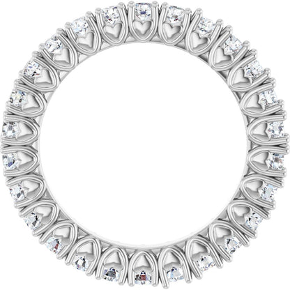 14k Gold Lab-Grown Diamond Hidden Heart Eternity Band