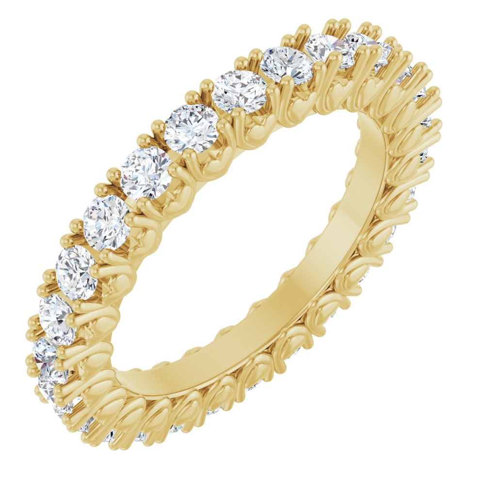 14k Gold Lab-Grown Diamond Hidden Heart Eternity Band
