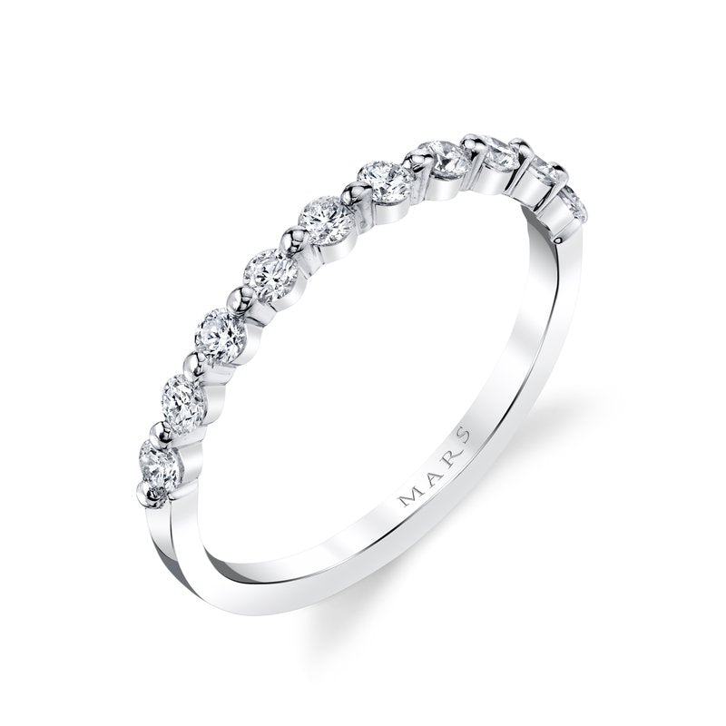 14k White Gold 0.33 CRT Shared Prong Ladies' Band