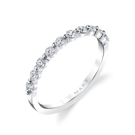 14k White Gold 0.33 CRT Shared Prong Ladies' Band