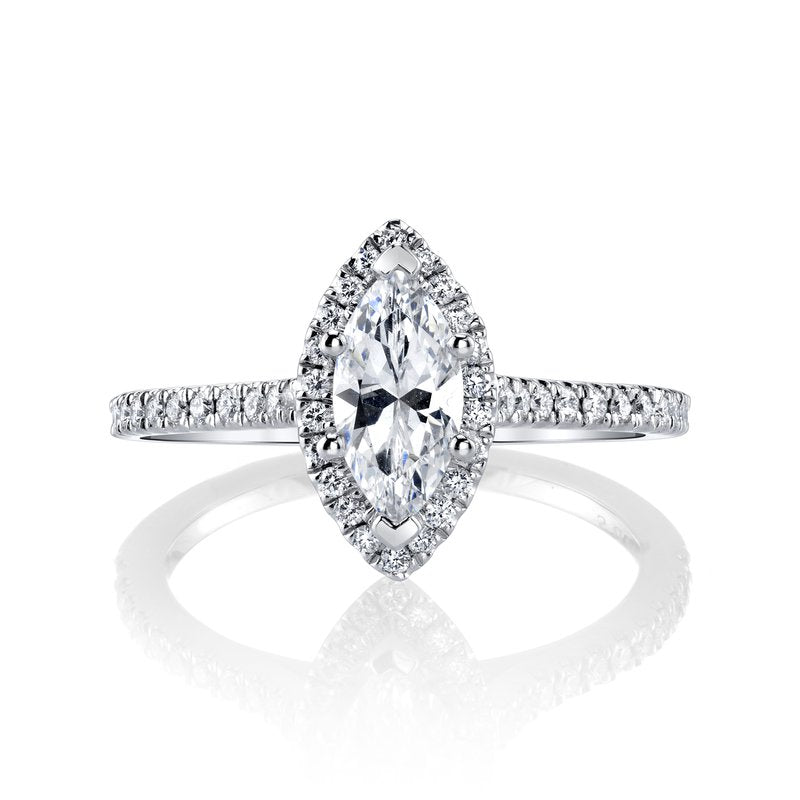Marquise Halo Diamond Ring
